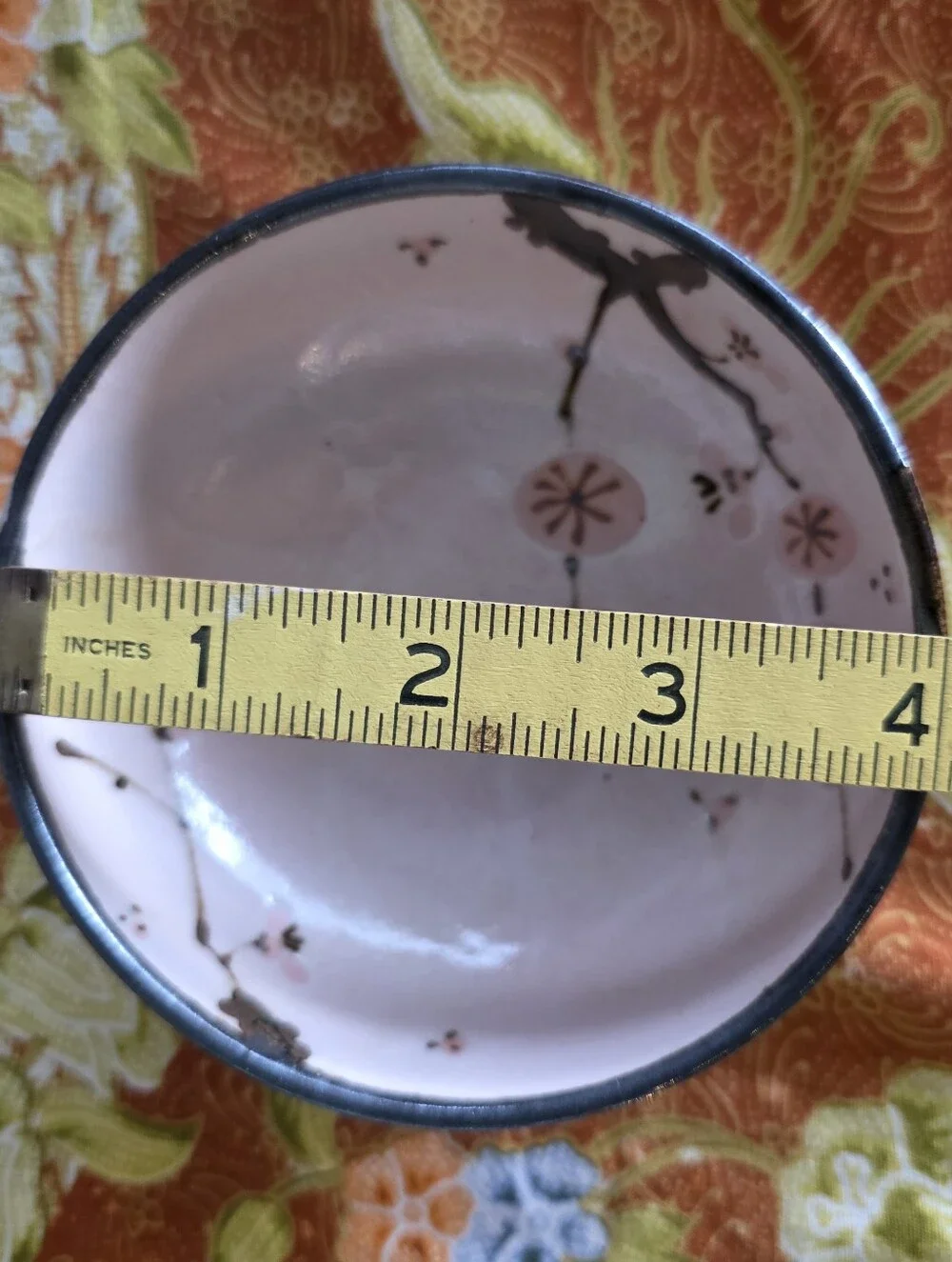 Vintage Japanese 翔川 Sakura Shino Pink Blossom Rice Bowls Set of 4 Sauce Soup Set